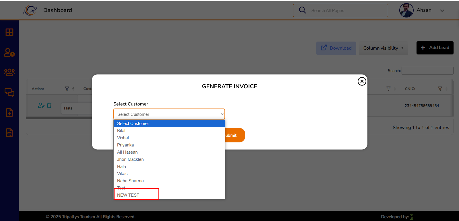 Tourism CRM System